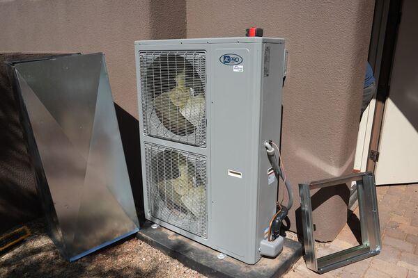 New AC Pro inverter condenser installation by Five Star Mechanical in Las Vegas, NV